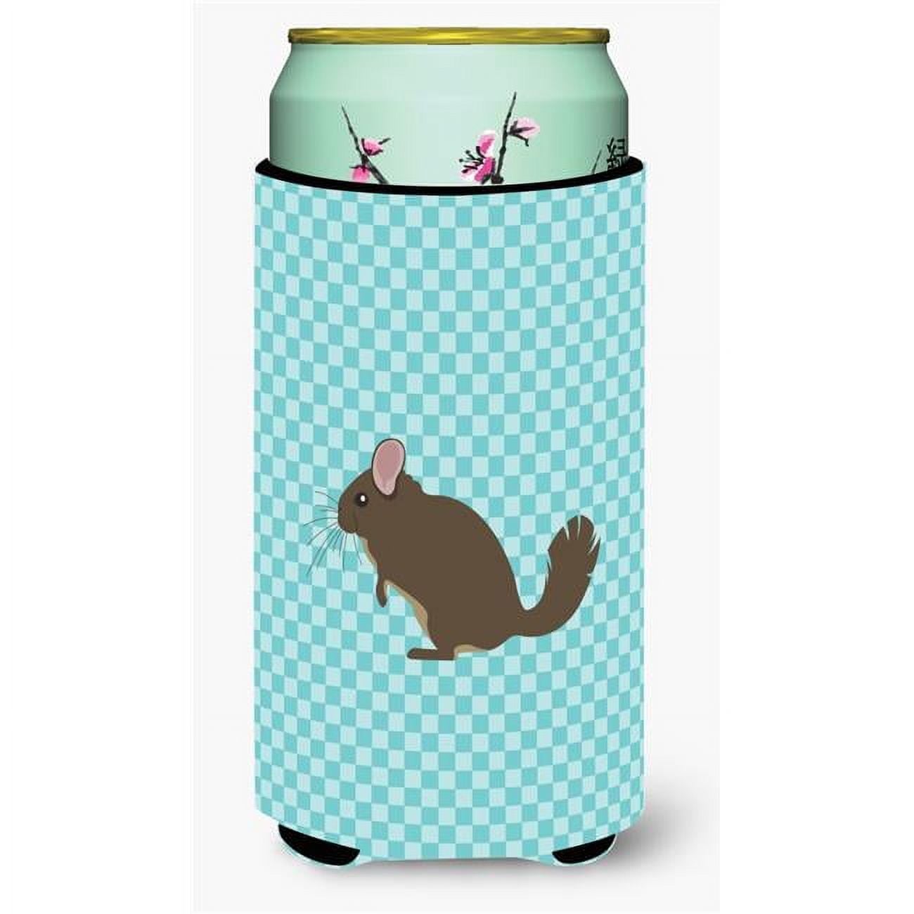 Chinchilla Blue Check Tall Boy Beverage Insulator Hugger