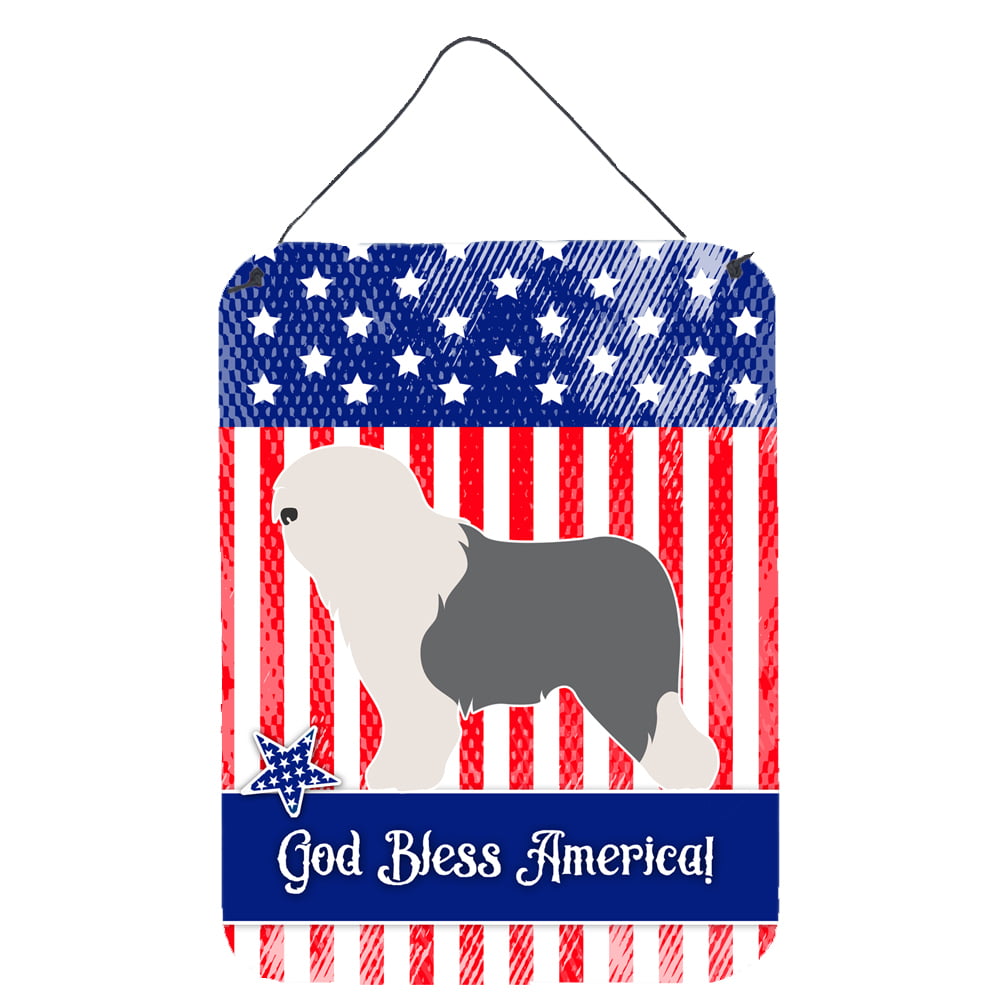 Picture of Carolines Treasures BB8375DS1216 Old English Sheepdog Bobtail American Wall or Door Hanging Prints