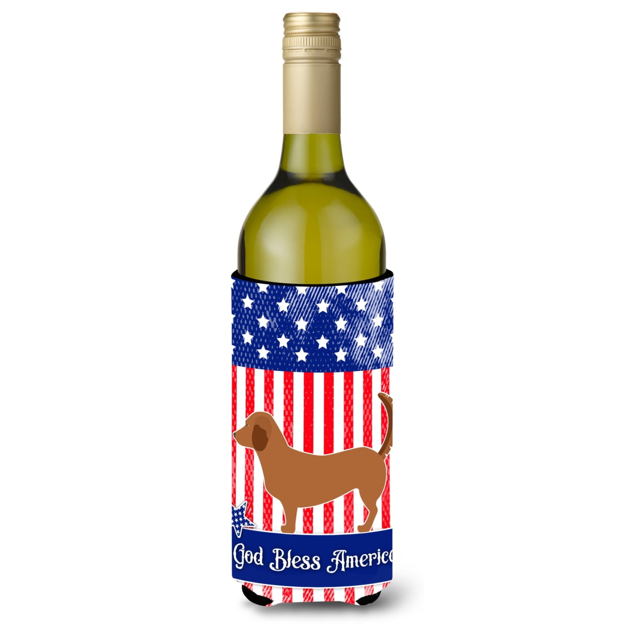 Picture of Carolines Treasures BB8351LITERK Alpine Dachsbrake American Wine Bottle Beverge Insulator Hugger