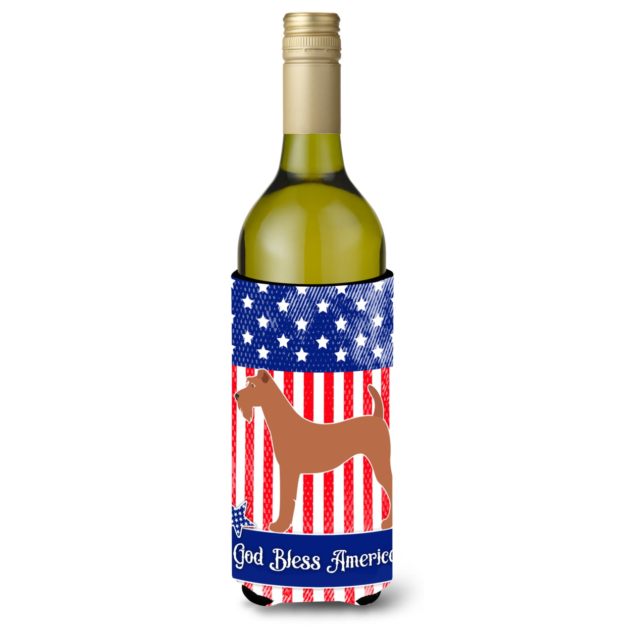 Picture of Carolines Treasures BB8357LITERK Irish Terrier American Wine Bottle Beverge Insulator Hugger