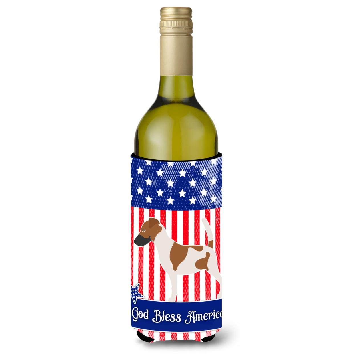 Picture of Carolines Treasures BB8360LITERK Smooth Fox Terrier American Wine Bottle Beverge Insulator Hugger
