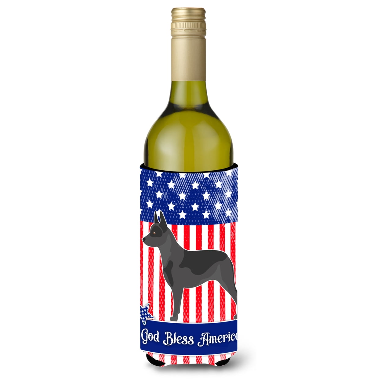 Picture of Carolines Treasures BB8370LITERK Australian Cattle Dog American Wine Bottle Beverge Insulator Hugger