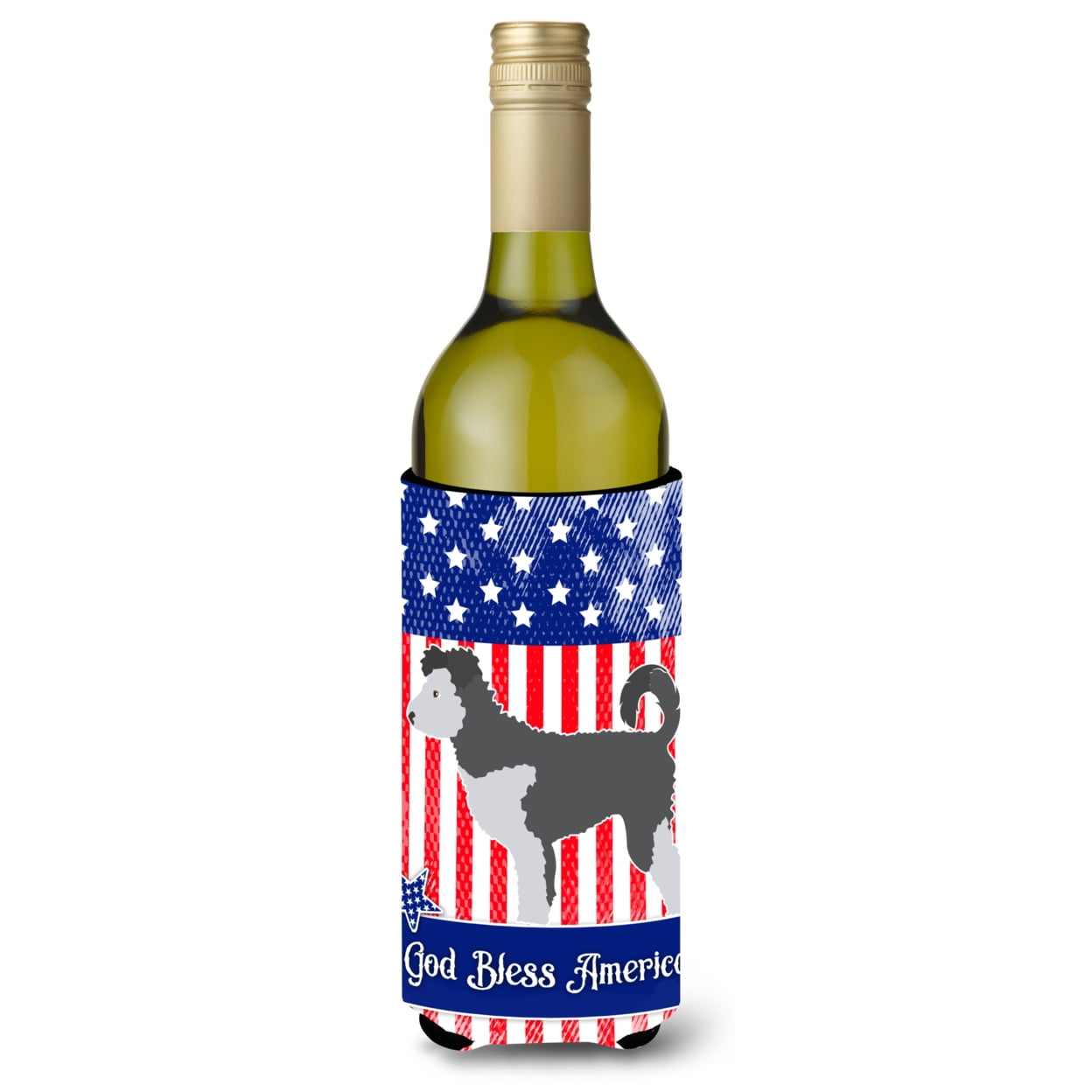 Picture of Carolines Treasures BB8378LITERK Pumi American Wine Bottle Beverge Insulator Hugger