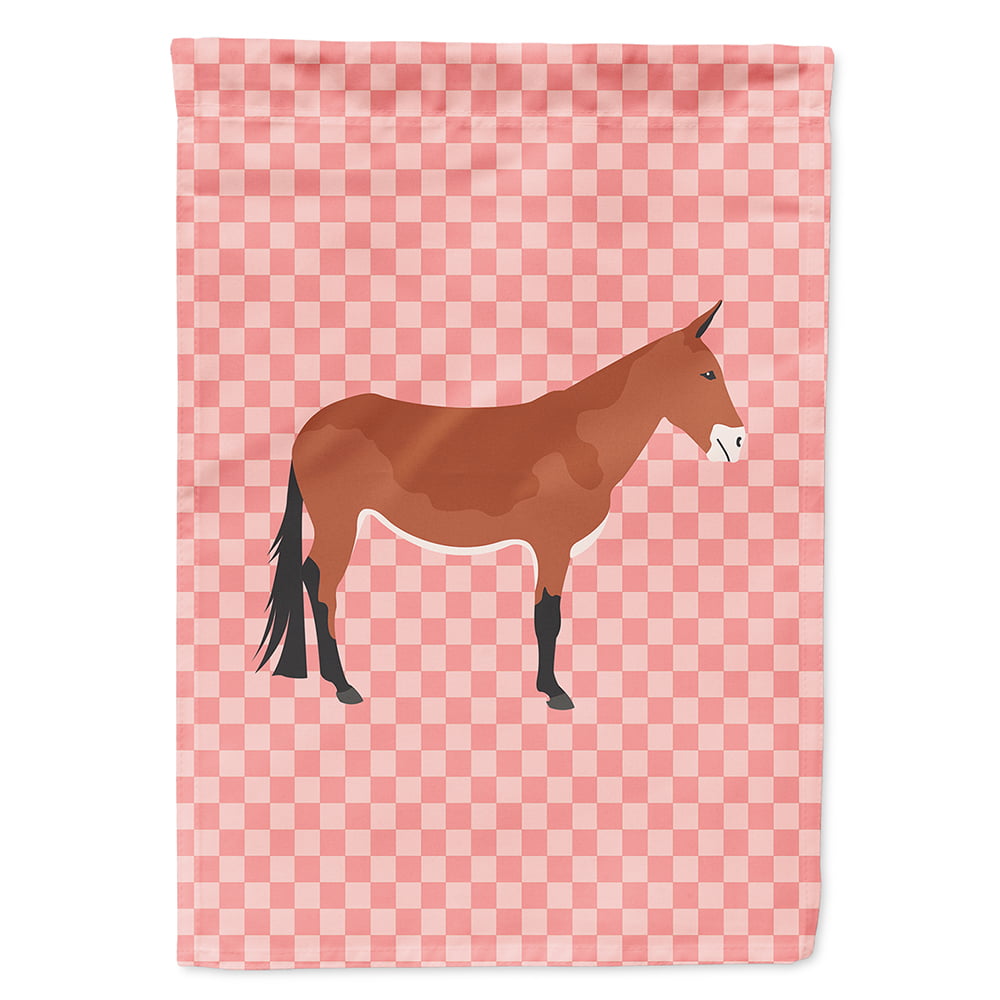 BB7845CHF Mule Pink Check Canvas House Flag