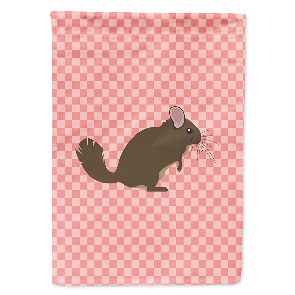 BB7875CHF Chinchilla Pink Check Canvas House Flag
