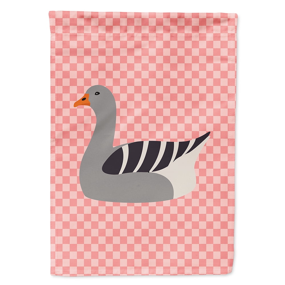 BB7893CHF Pilgrim Goose Pink Check Canvas House Flag