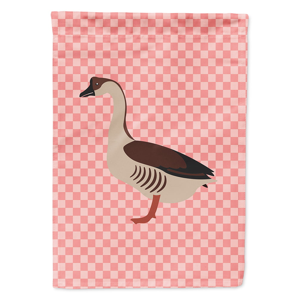 BB7896CHF Chinese Goose Pink Check Canvas House Flag