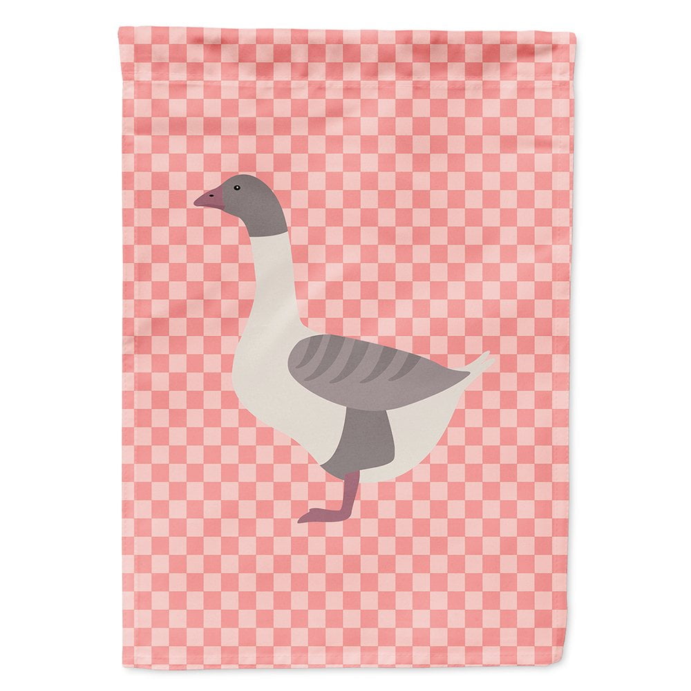 BB7901CHF Buff Grey Back Goose Pink Check Canvas House Flag