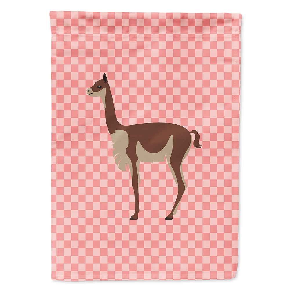 BB7917CHF Vicugna or Vicuna Pink Check Canvas House Flag