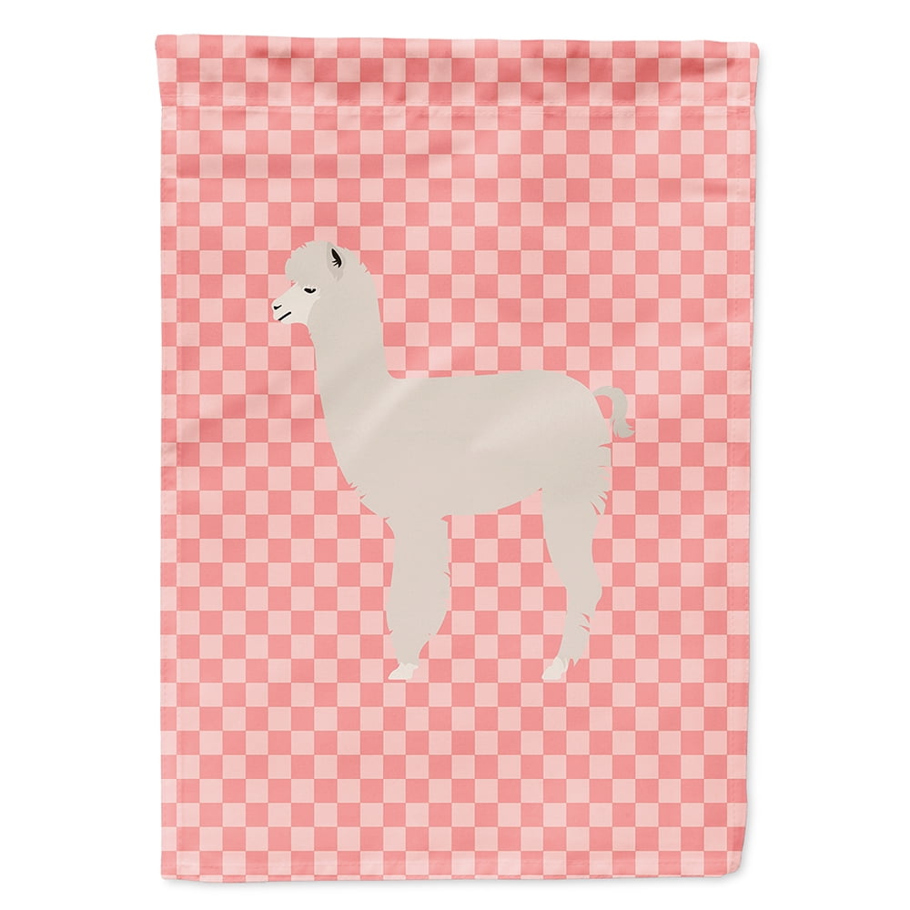 BB7919CHF Alpaca Pink Check Canvas House Flag