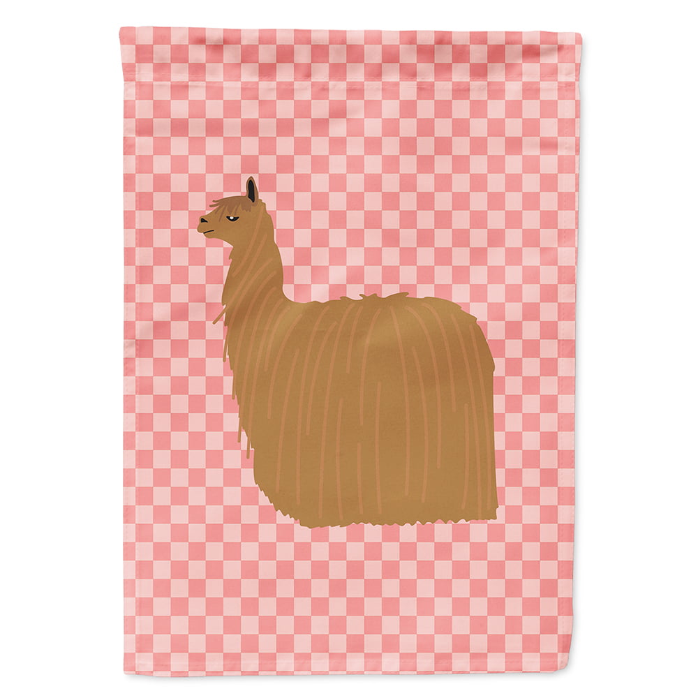 BB7920CHF Alpaca Suri Pink Check Canvas House Flag