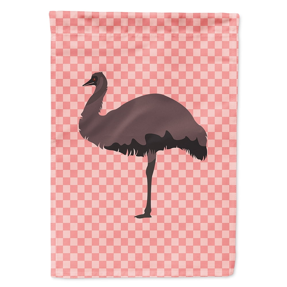 BB7924CHF Common Ostrich Pink Check Canvas House Flag