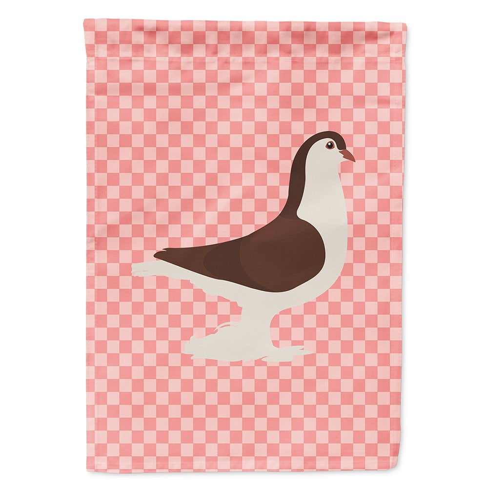 BB7943CHF Large Pigeon Pink Check Canvas House Flag