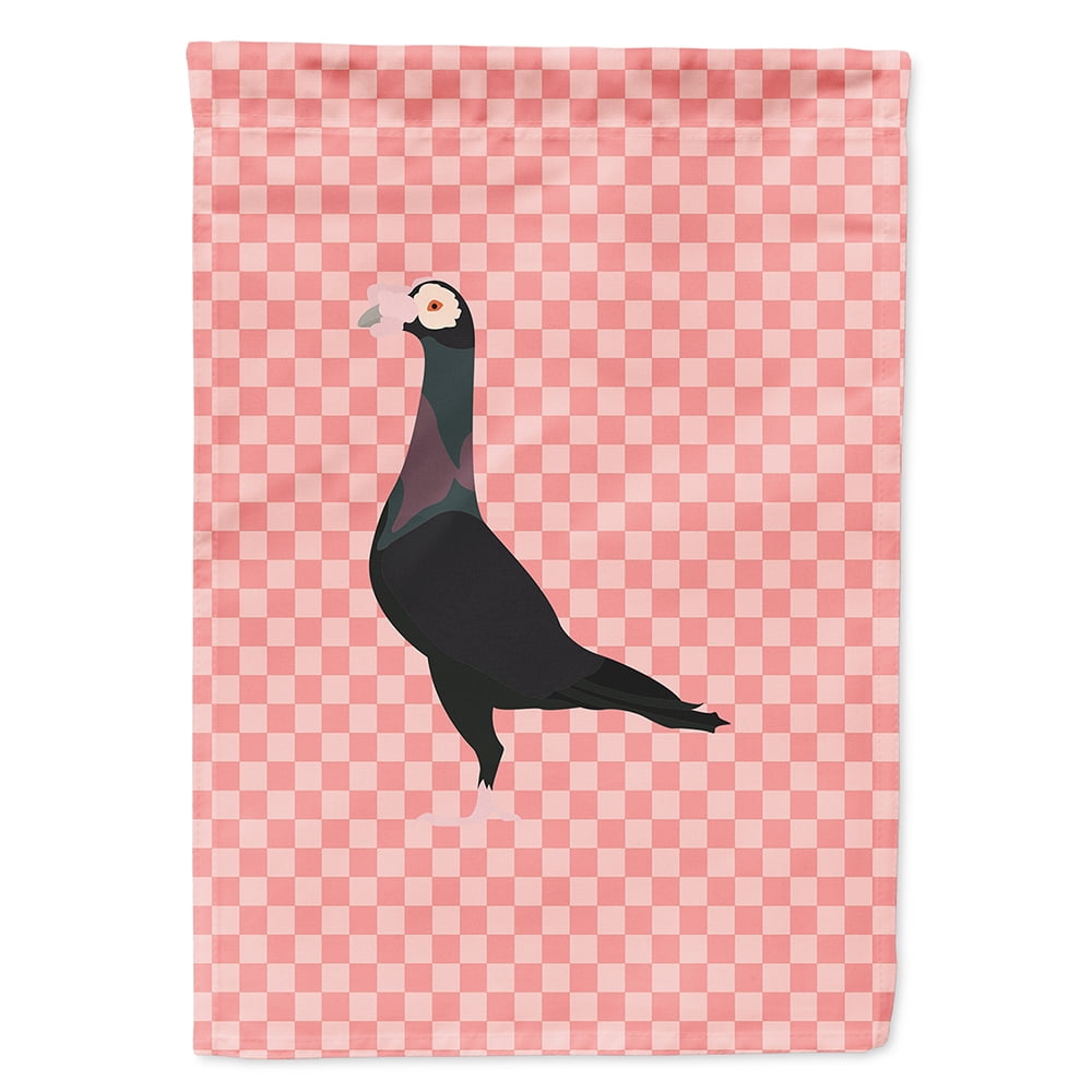 BB7945CHF English Carrier Pigeon Pink Check Canvas House Flag