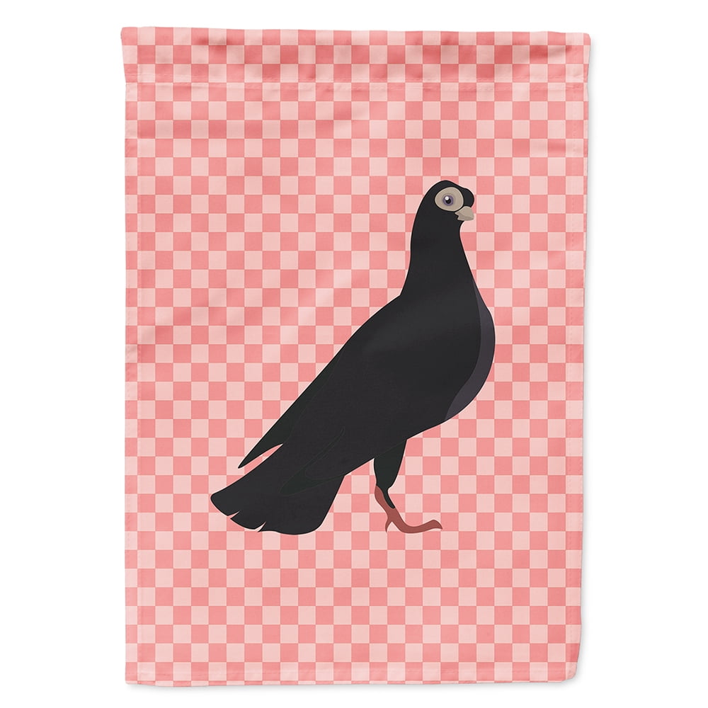 BB7947CHF Budapest Highflyer Pigeon Pink Check Canvas House Flag