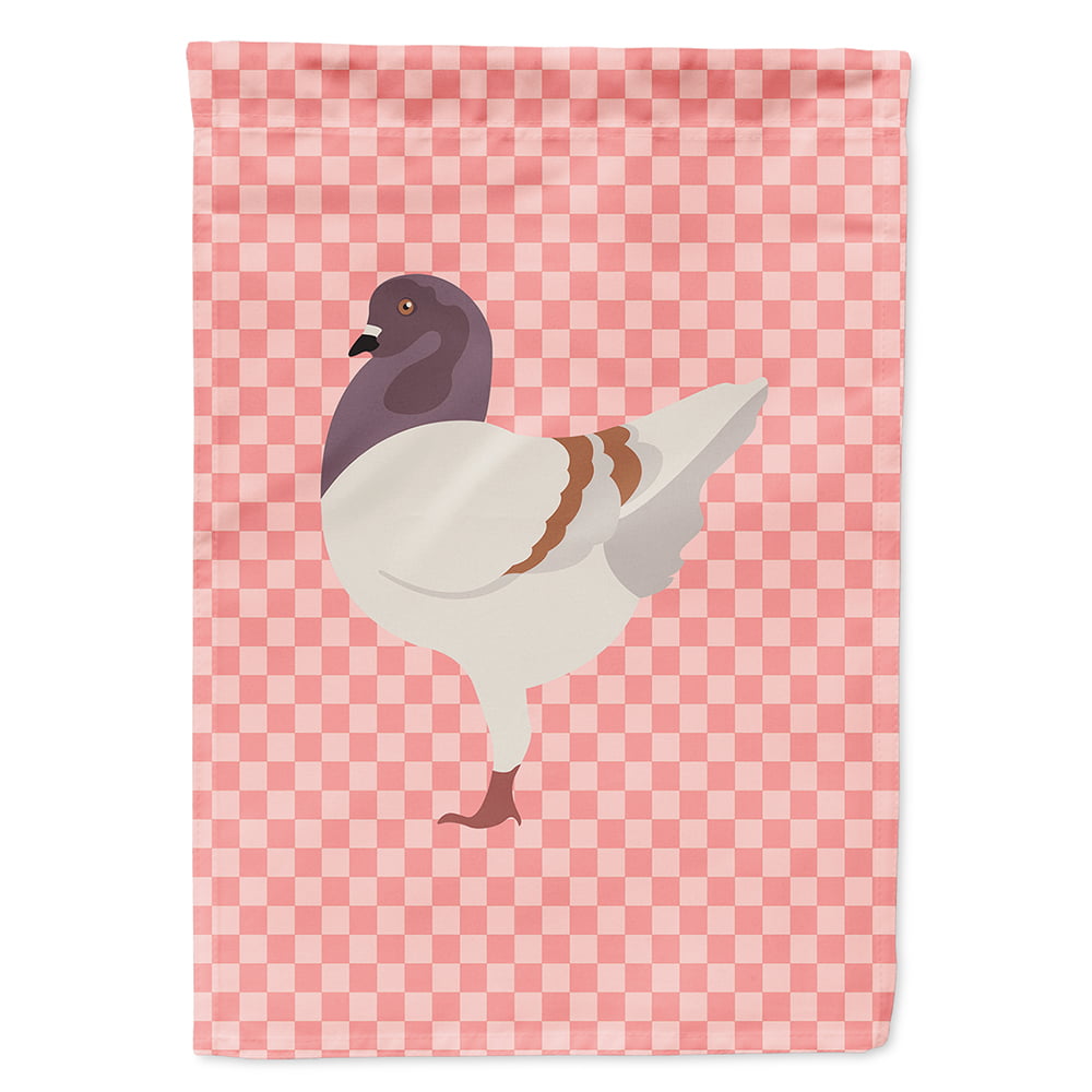 BB7949CHF German Modena Pigeon Pink Check Canvas House Flag