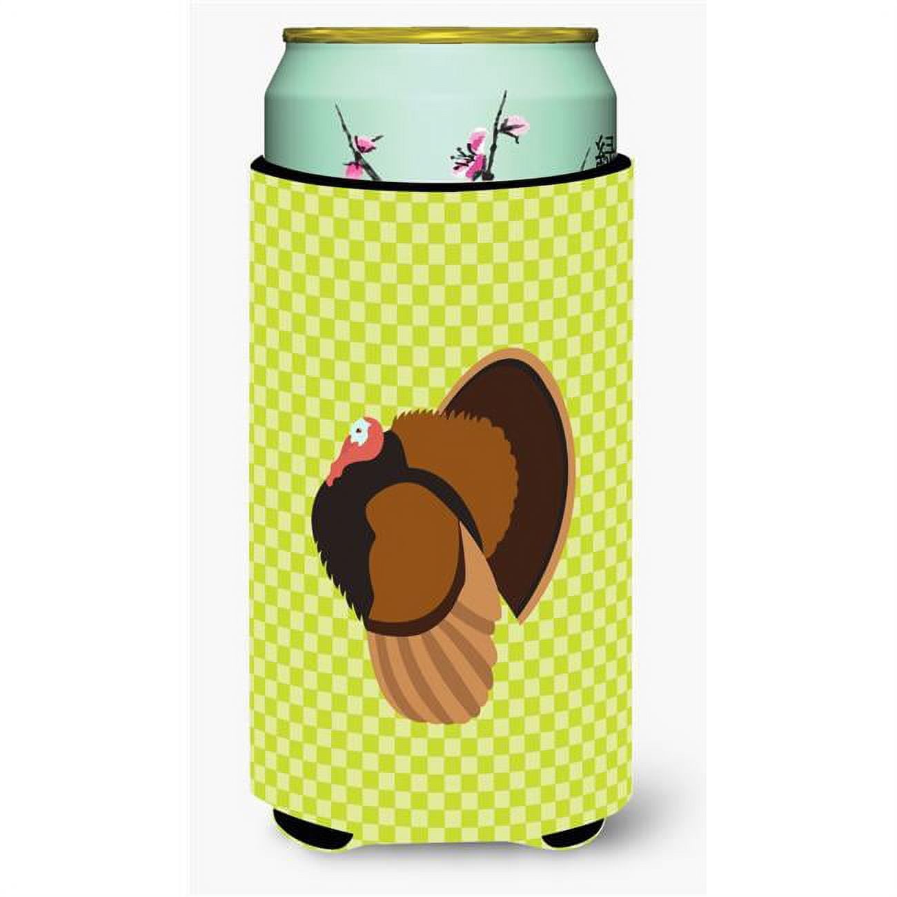 Bronze Turkey Green Tall Boy Beverage Insulator Hugger
