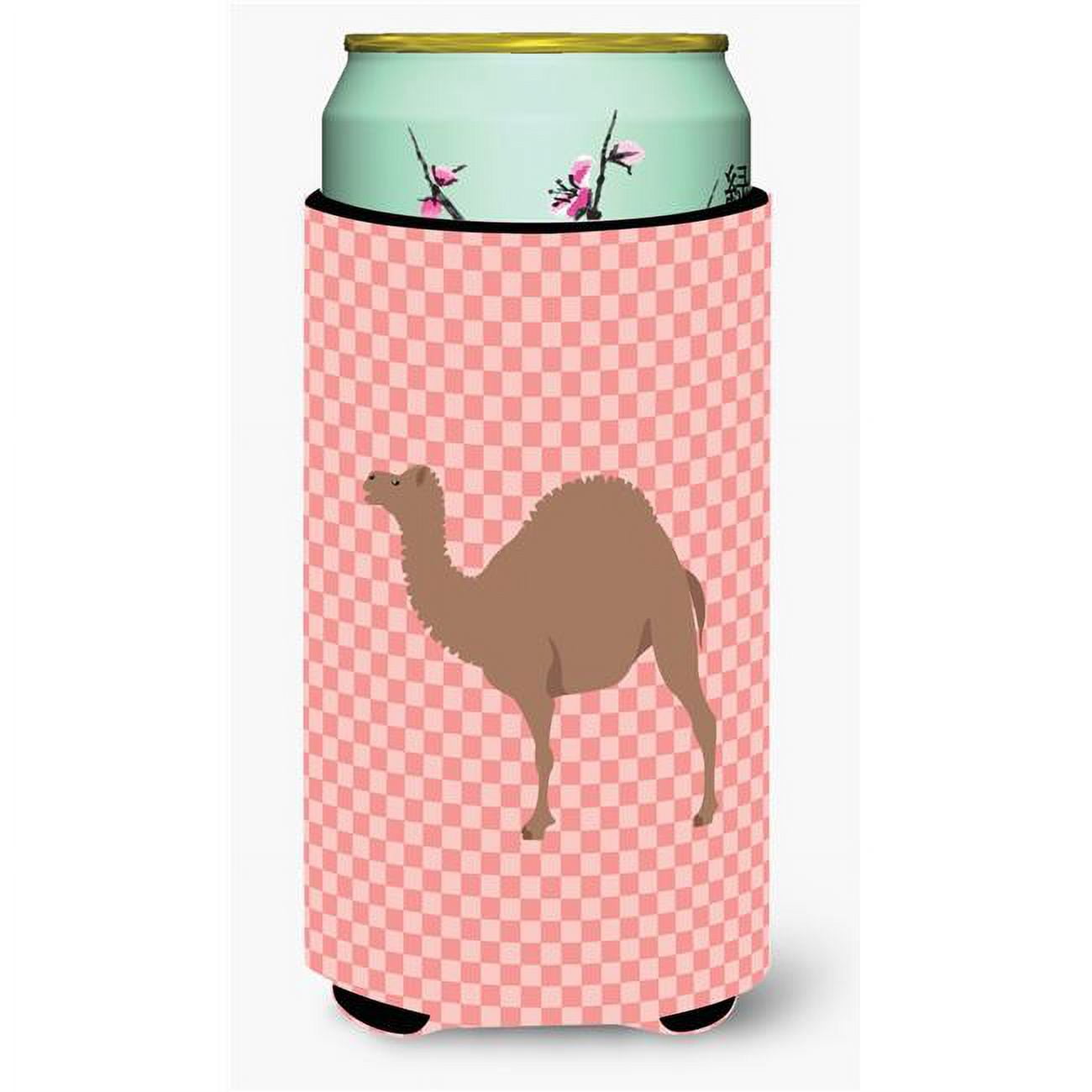 F1 Hybrid Camel Pink Check Tall Boy Beverage Insulator Hugger - Pink - Tall Boy