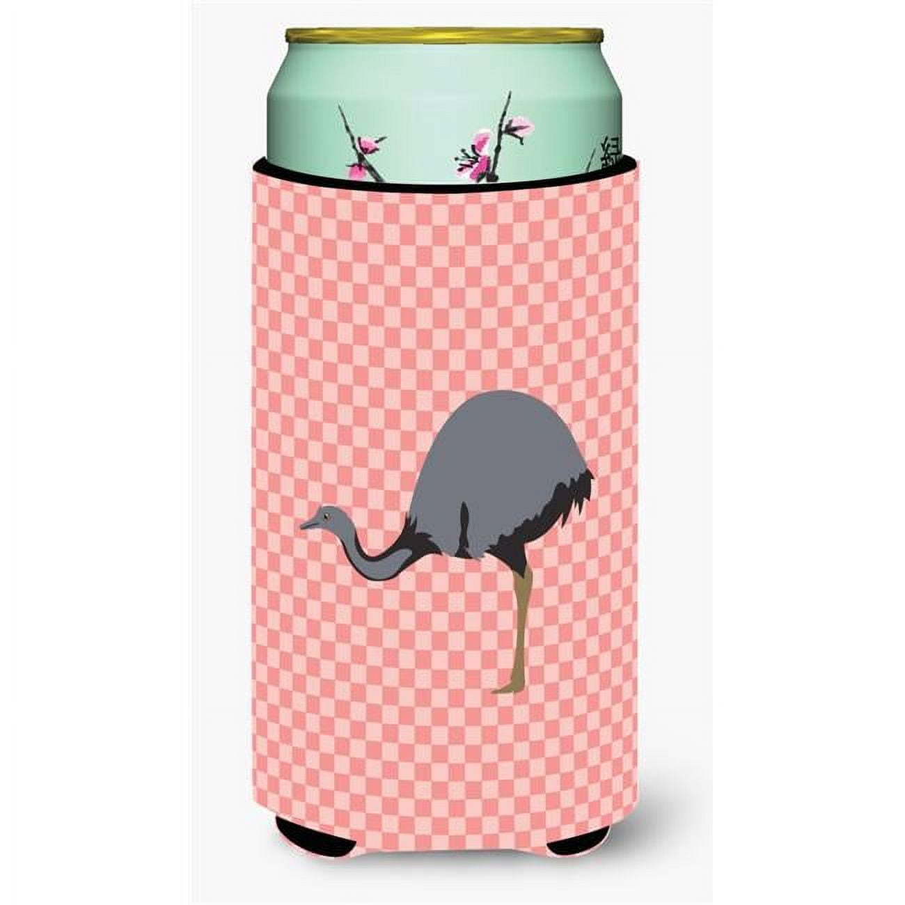 BB7923TBC Rhea Pink Check Tall Boy Beverage Insulator Hugger