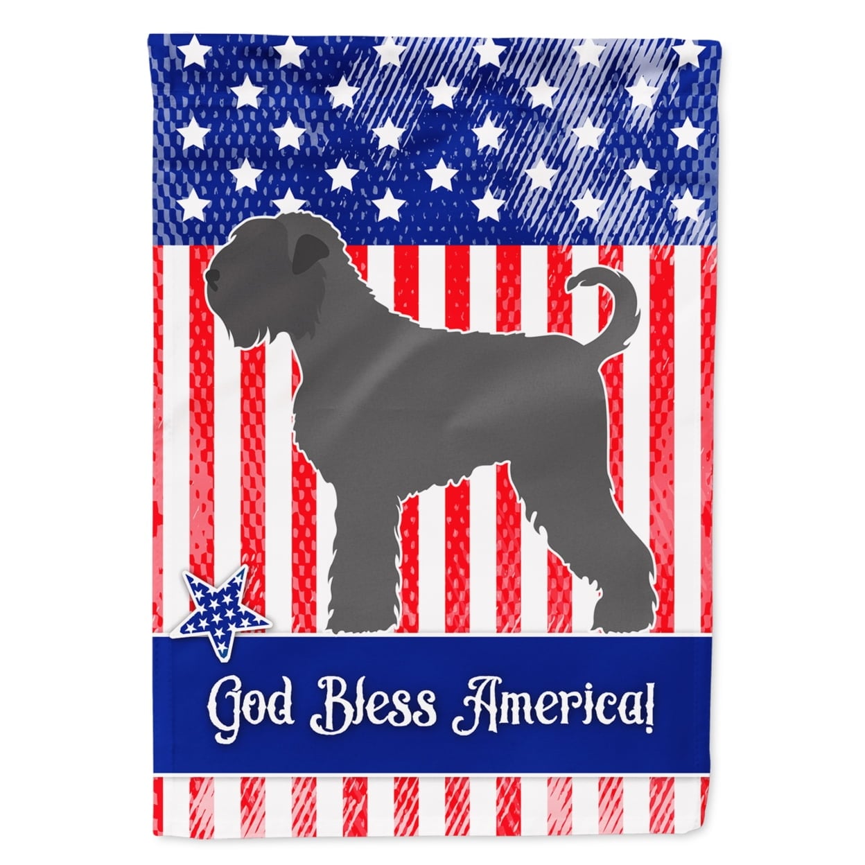 Black Russian Terrier American Garden Flag