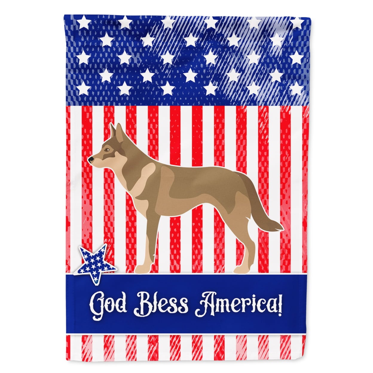 Czechoslovakian Wolfdog American Flag Garden Size