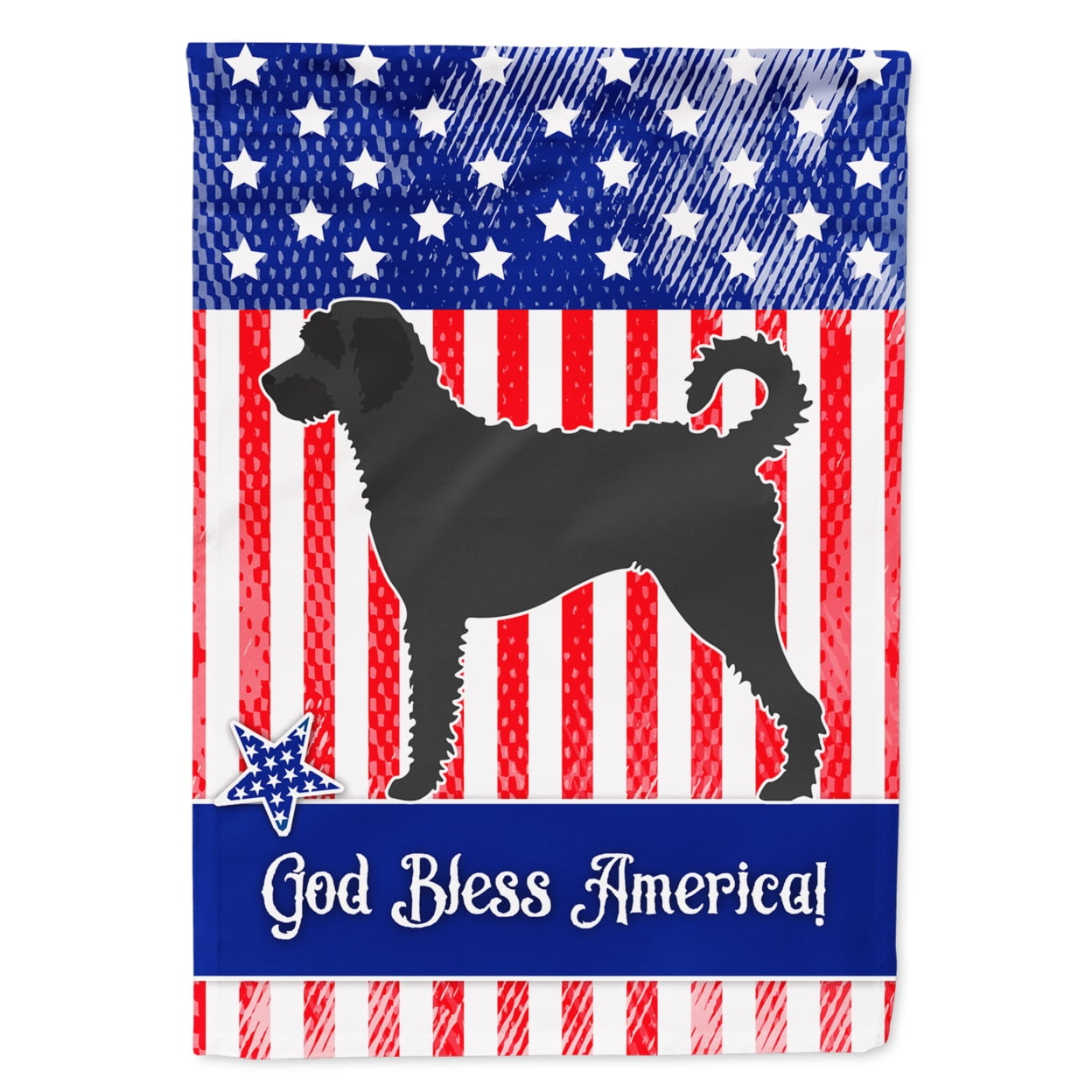 BB8418GF Labradoodle American Flag Garden Size