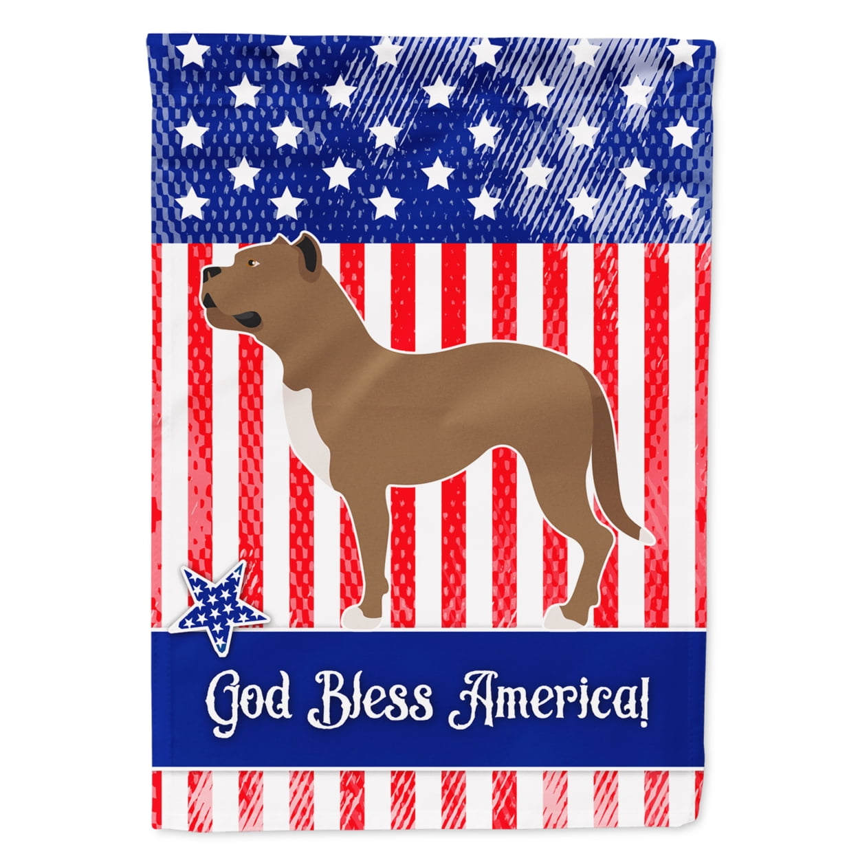 Perro de Presa Canario American Flag Garden Size