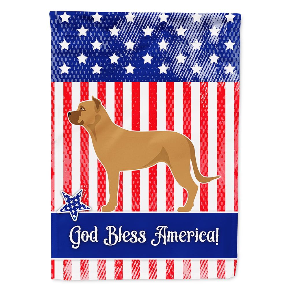 Alano Espanol Spanish Bulldog American Flag Garden Size