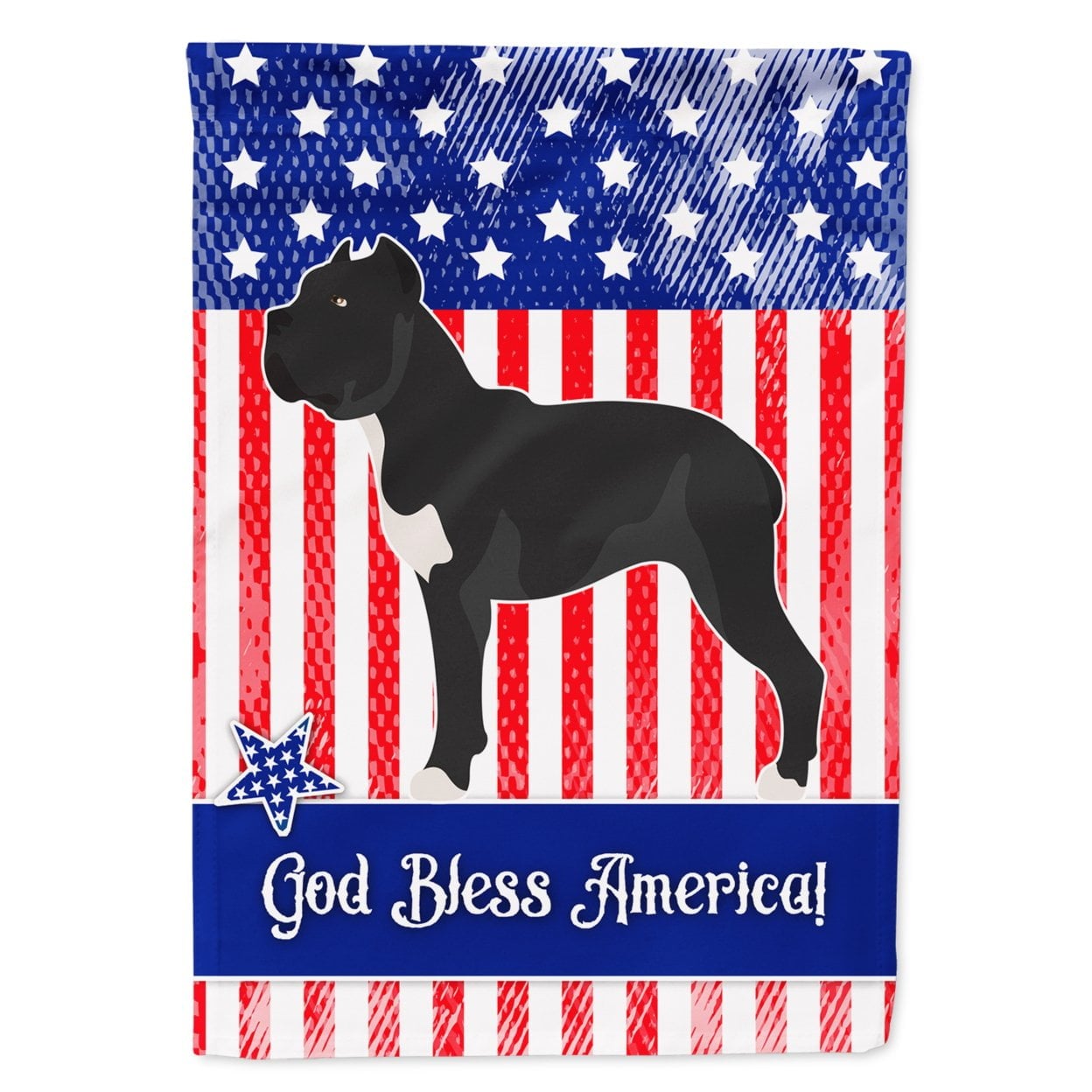 BB8426GF Cane Corso American Flag Garden Size