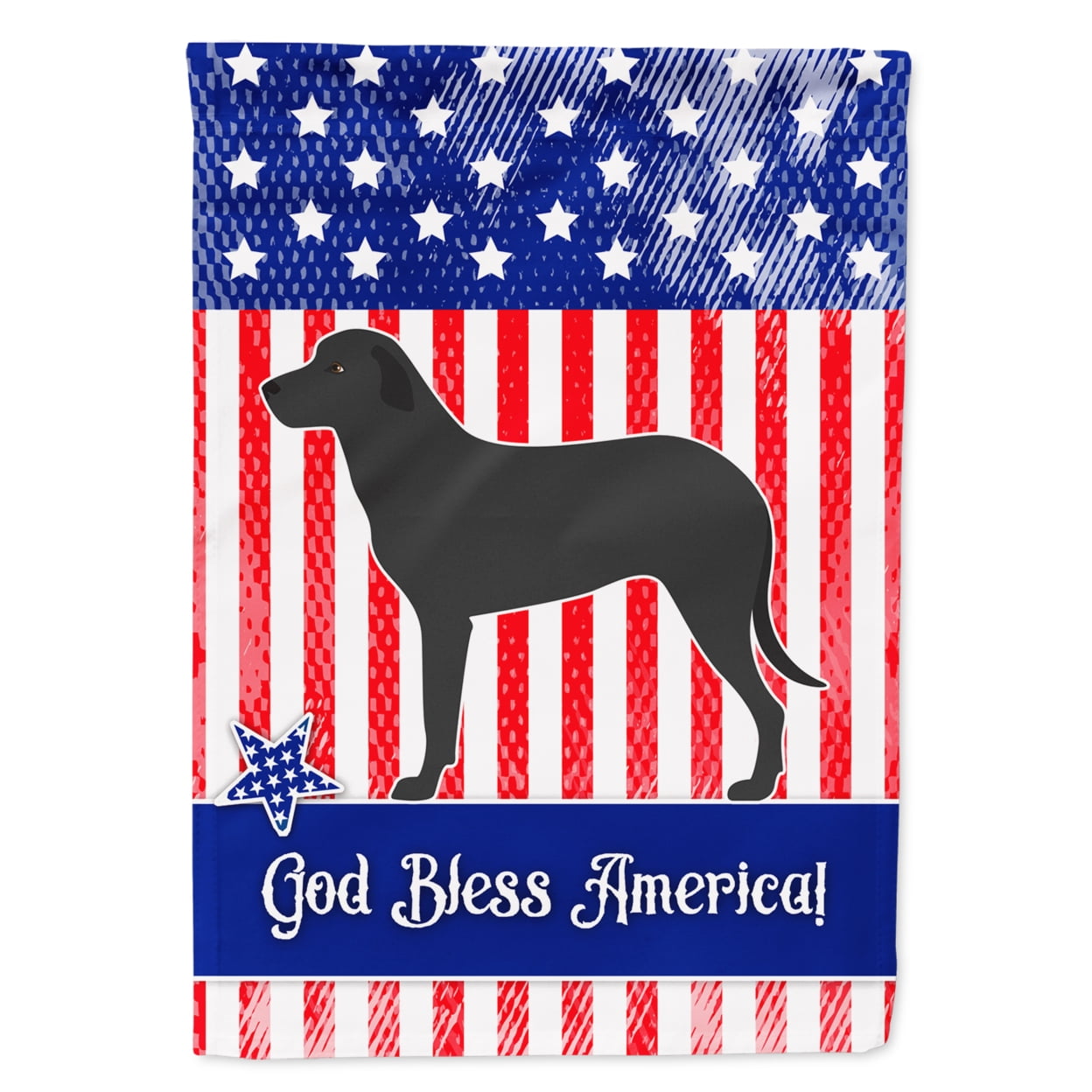 Majorca Shepherd Dog American Flag Garden Size