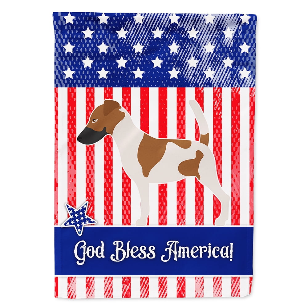 BB8360CHF Smooth Fox Terrier American Flag Canvas House Size