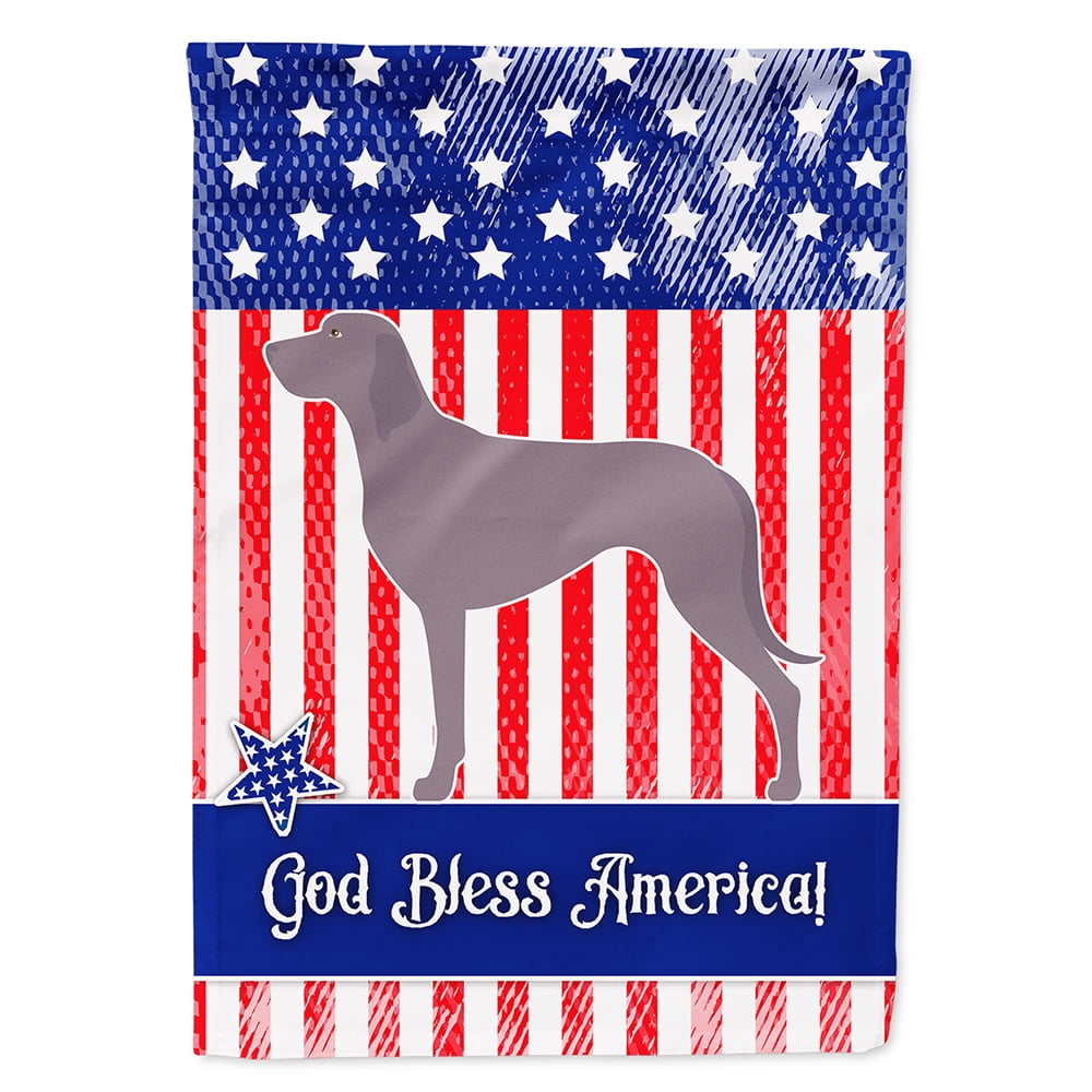 Weimaraner American Flag Canvas House Size