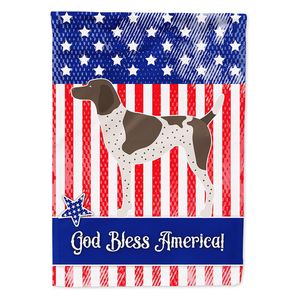 BB8364CHF German Shorthaired Pointer American Flag Canvas House Size