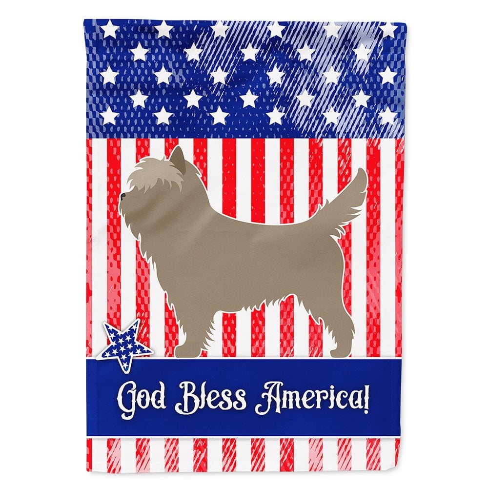 Cairn Terrier American Flag Canvas House Size