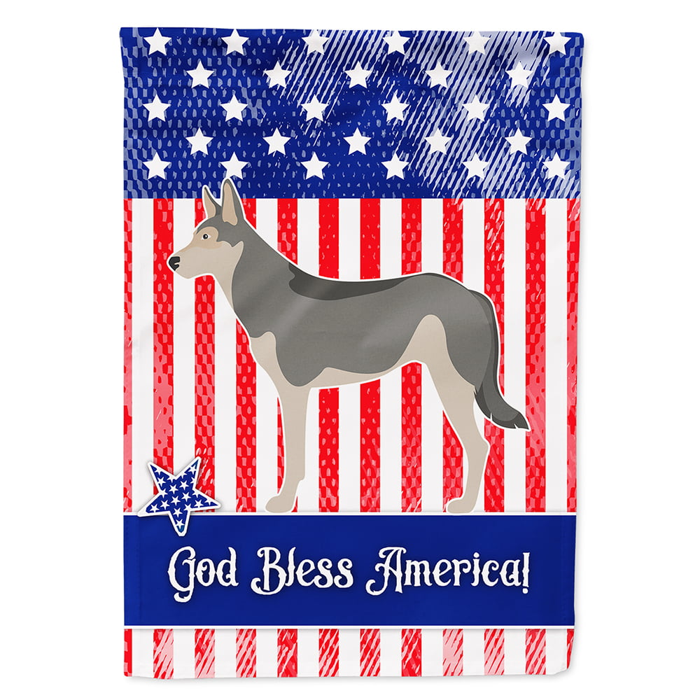 BB8377CHF Saarloos Wolfdog American Flag Canvas House Size