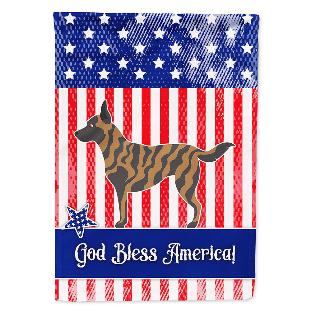 Dutch Shepherd American Flag Canvas House Size