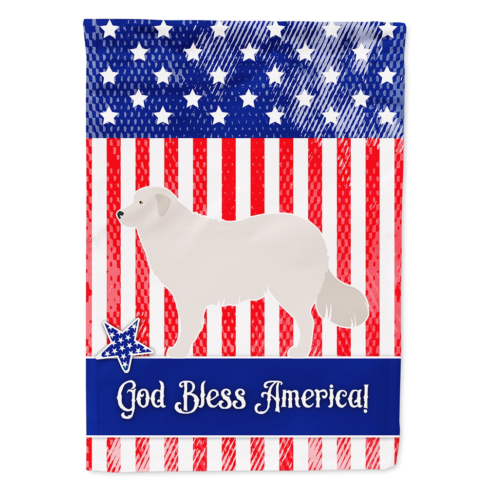 Kuvasz American Flag Canvas House Size