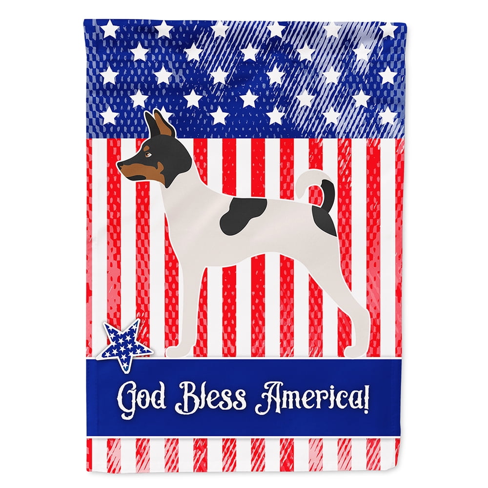 American Toy Fox Terrier American Flag Canvas House Size