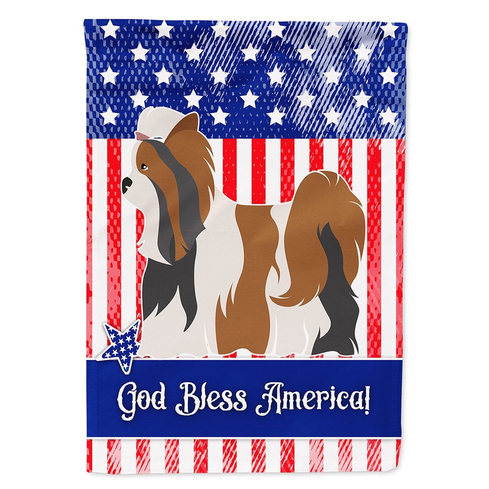 Biewer Terrier American Flag Canvas House Size