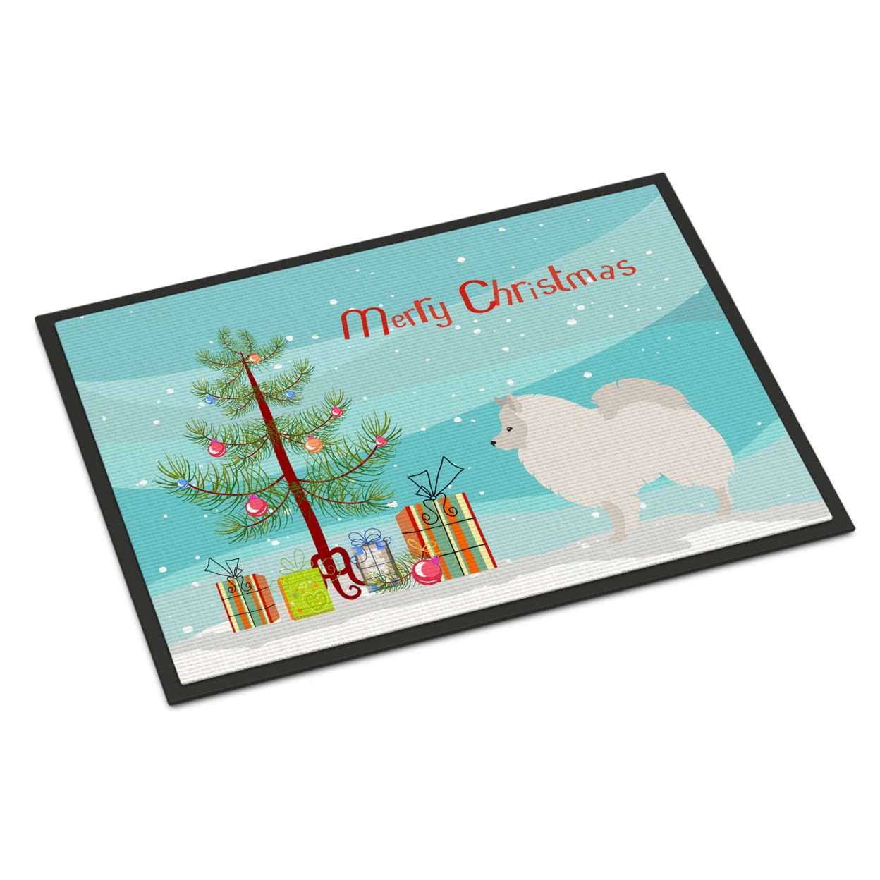 Picture of Carolines Treasures BB8479MAT German Spitz Christmas Indoor or Outdoor Mat - 18 x 27 in.