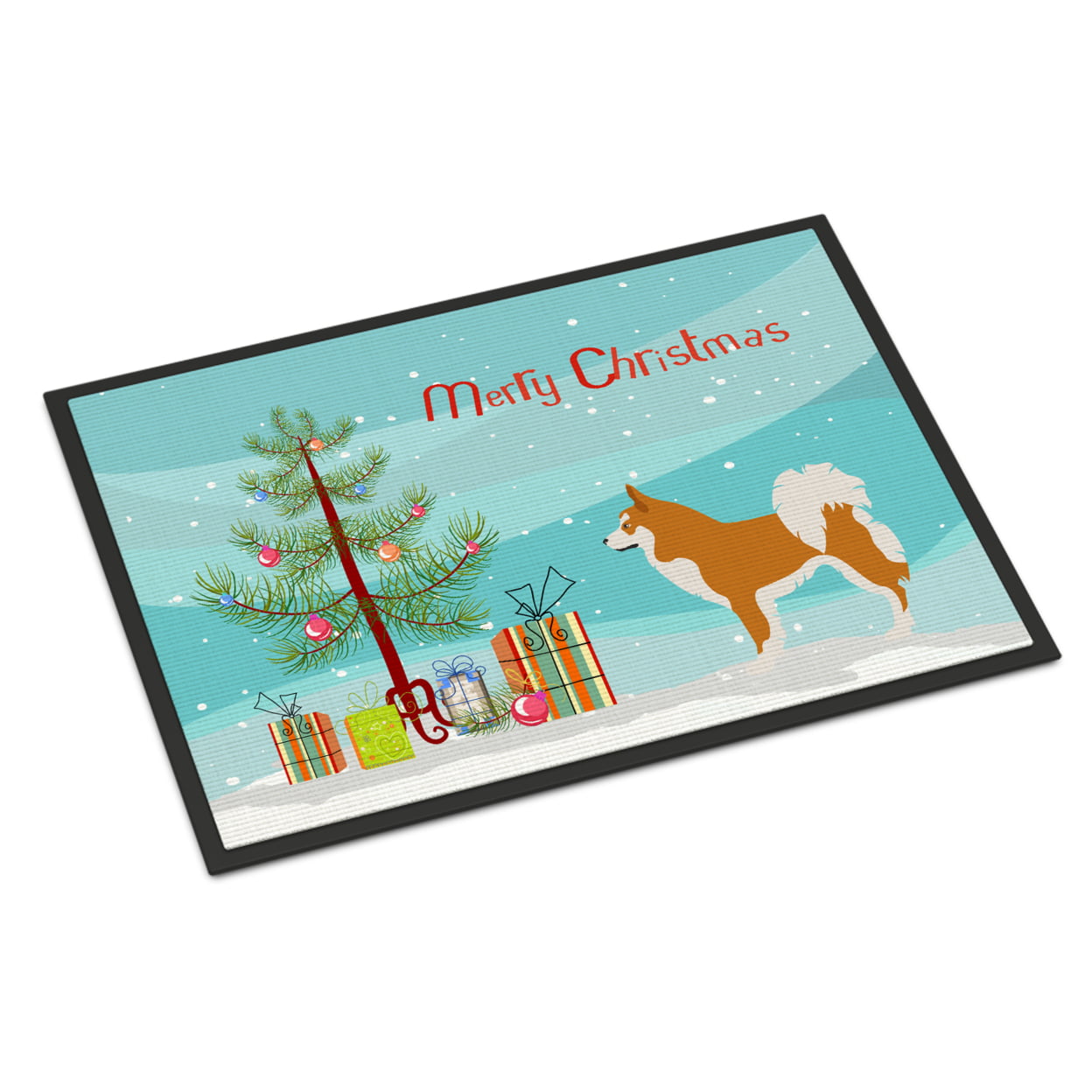 Picture of Carolines Treasures BB8502MAT Icelandic Sheepdog Christmas Indoor or Outdoor Mat - 18 x 27 in.