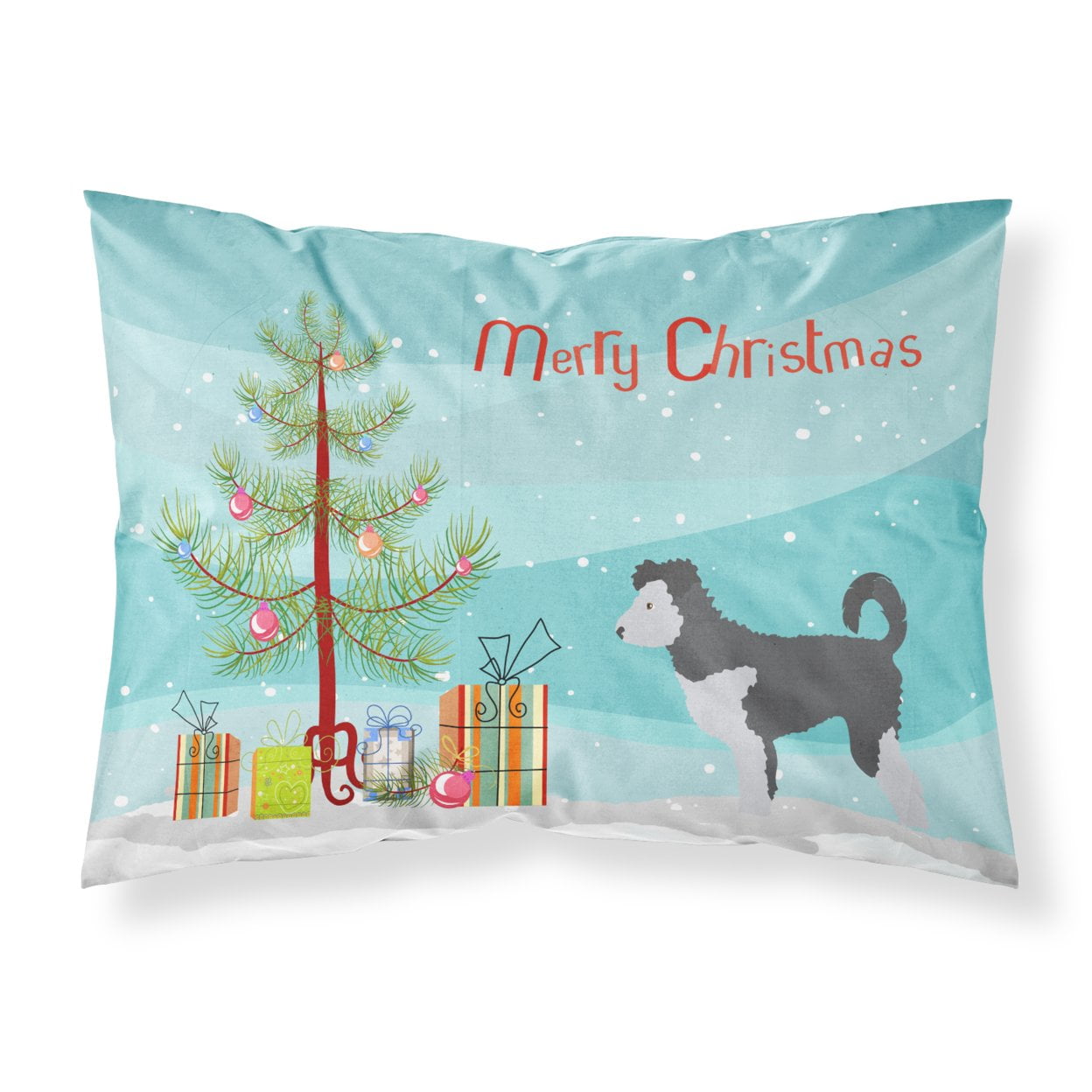 Pumi Christmas Fabric Standard Pillowcase - Multi Colored - Standard