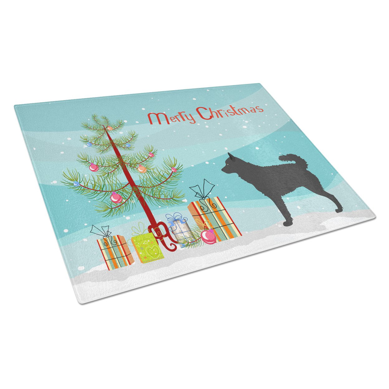 Mudi Christmas Glass Cutting Board - Large