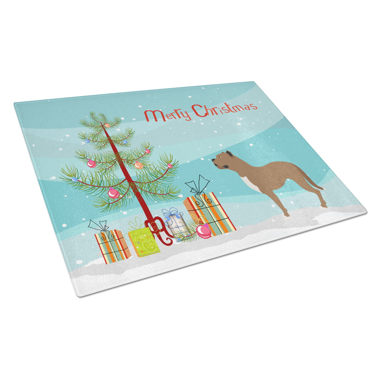 Perro de Presa Canario Christmas Glass Cutting Board - Large