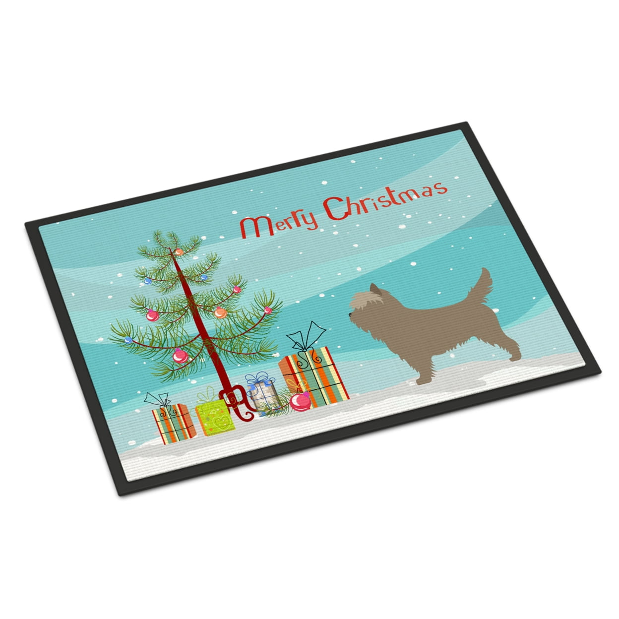 Picture of Carolines Treasures BB8448MAT Cairn Terrier Christmas Indoor or Outdoor Mat - 18 x 27 in.