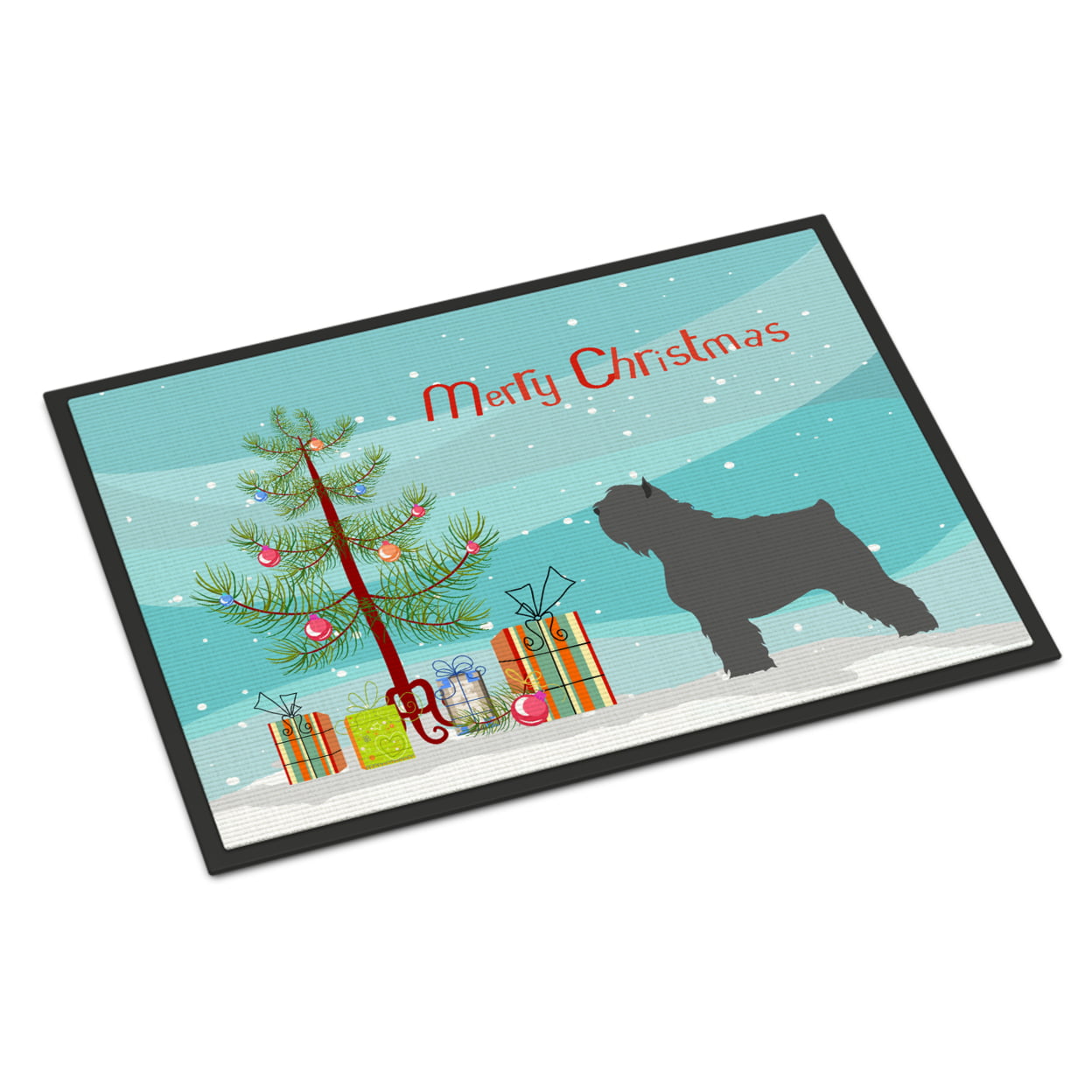 Picture of Carolines Treasures BB8464MAT Bouvier des Flandres Christmas Indoor or Outdoor Mat - 18 x 27 in.