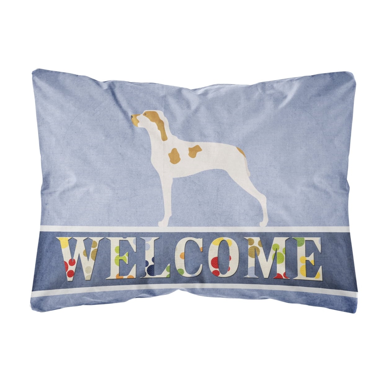 BB8272PW1216 Ariege Pointer Welcome Canvas Fabric Decorative Pillow