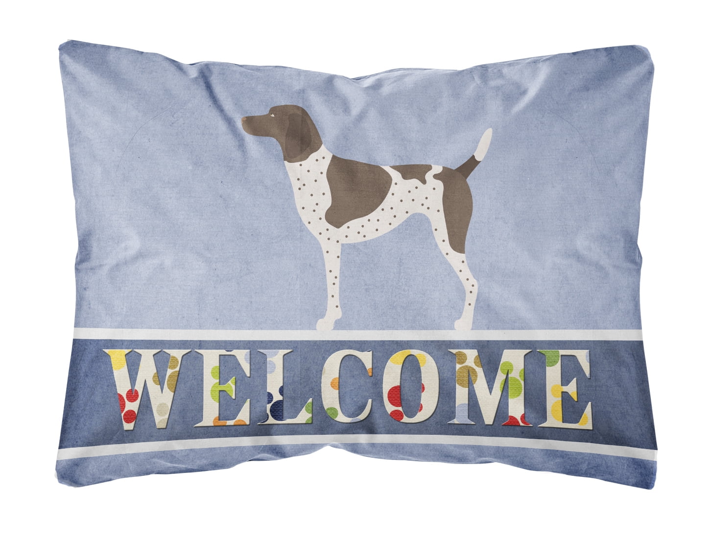 German Shorthaired Pointer Welcome Canvas Fabric Decorative Pillow