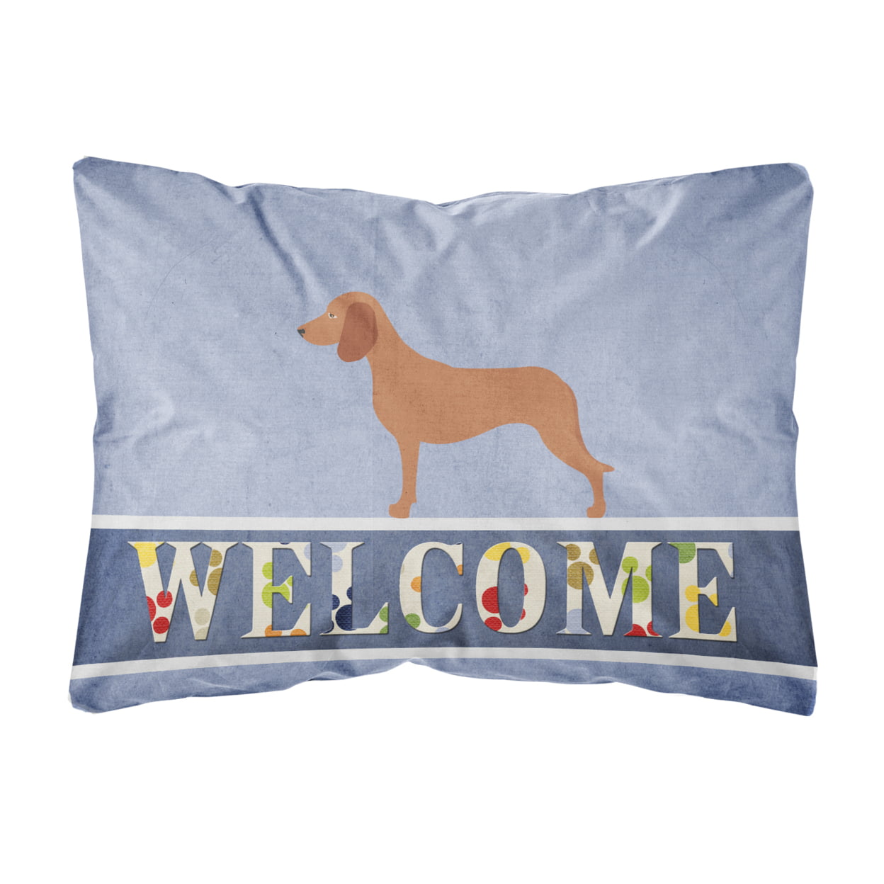 Bavarian Mountian Hound Welcome Canvas Fabric Decorative Pillow