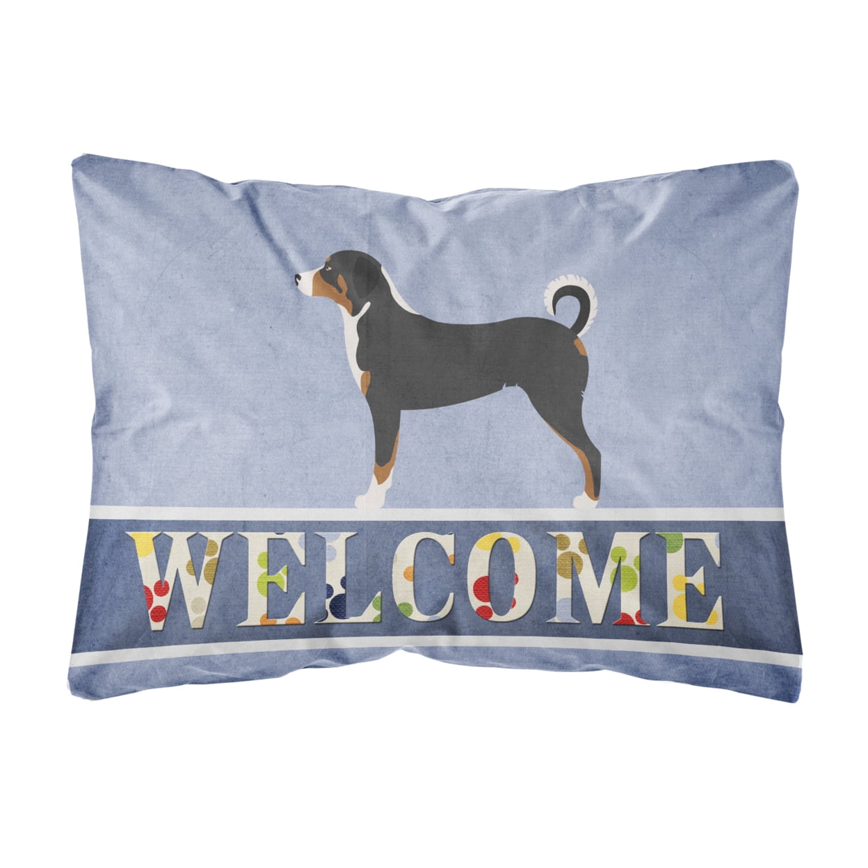 Appenzeller Sennenhund Welcome Canvas Fabric Decorative Pillow